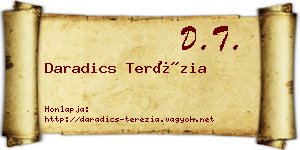 Daradics Terézia névjegykártya